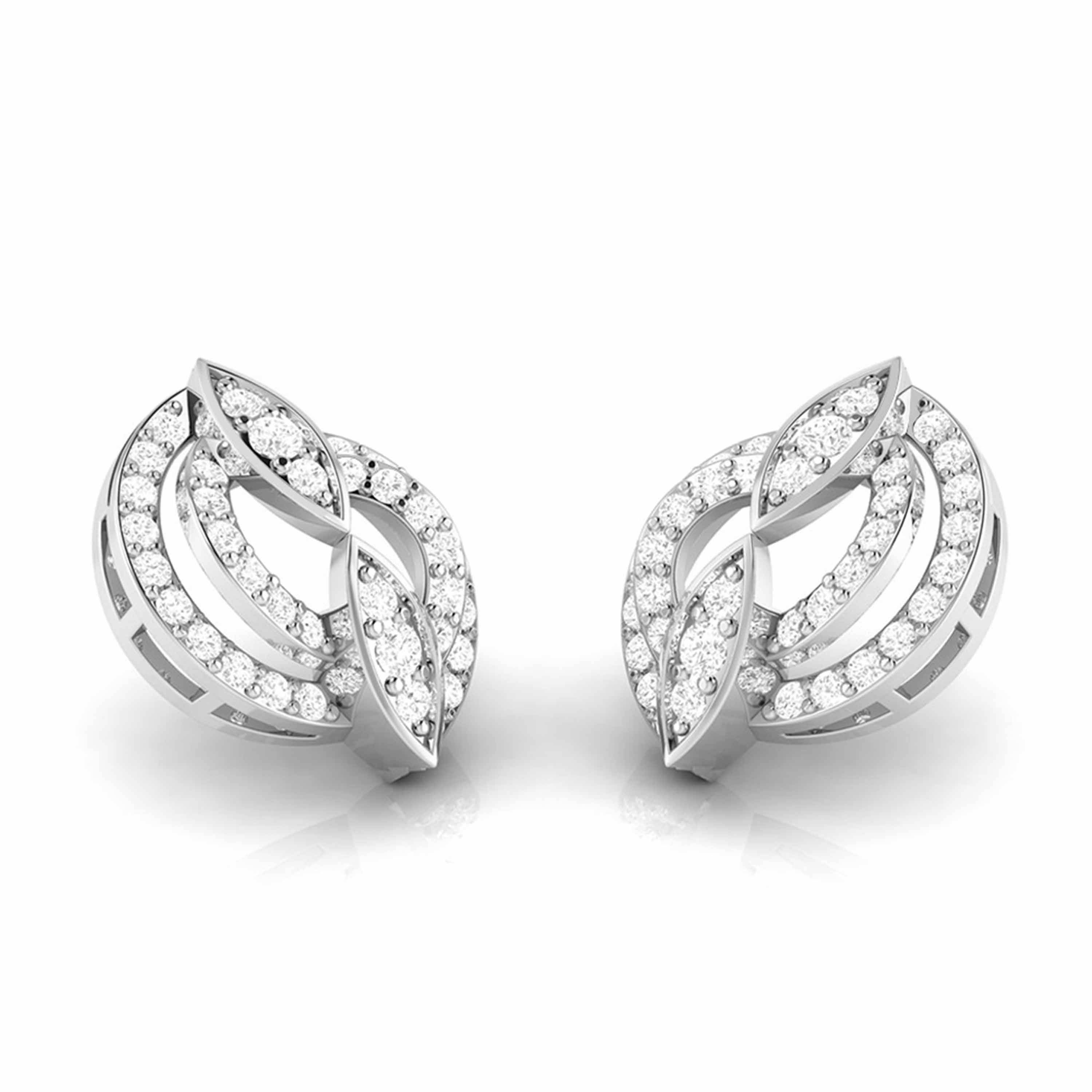 Beautiful Platinum Earrings with Diamonds for Women JL PT E ST 2029  VVS-GH Jewelove.US