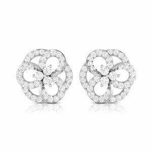 Beautiful Platinum Earrings with Diamonds for Women JL PT E ST 2030  VVS-GH Jewelove.US