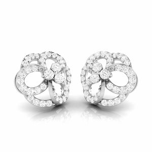 Beautiful Platinum Earrings with Diamonds for Women JL PT E ST 2030   Jewelove.US