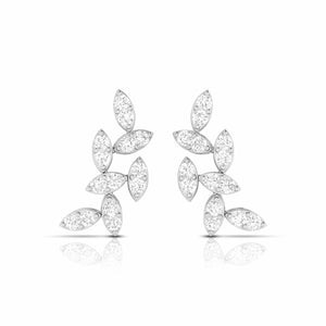Beautiful Platinum Earrings with Diamonds for Women JL PT E ST 2032