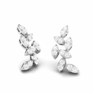Beautiful Platinum Earrings with Diamonds for Women JL PT E ST 2032