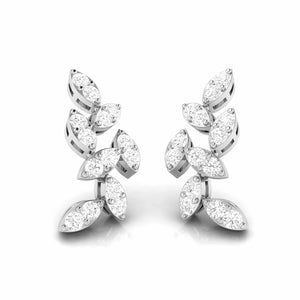 Beautiful Platinum Earrings with Diamonds for Women JL PT E ST 2032