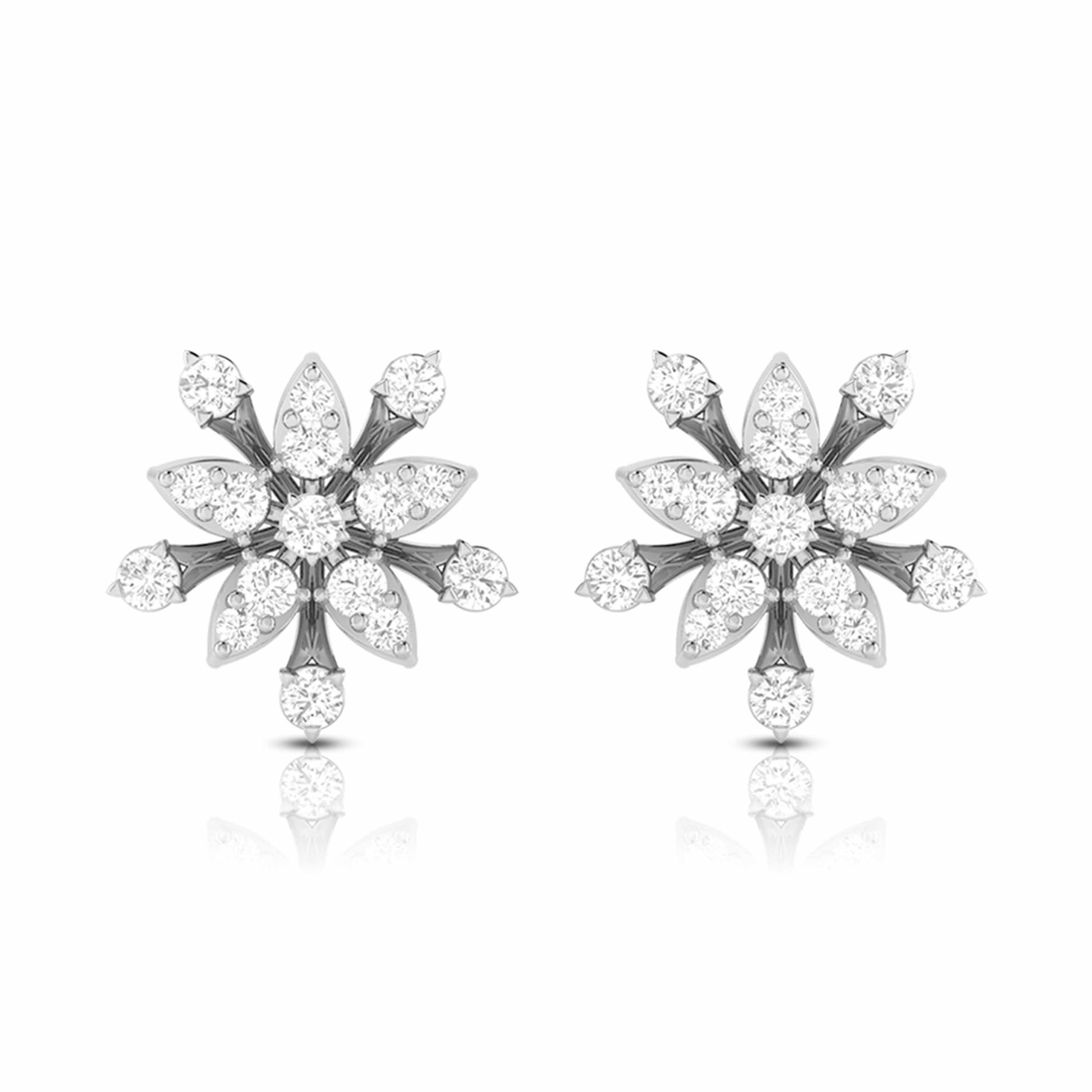 Beautiful Platinum Earrings with Diamonds for Women JL PT E ST 2043