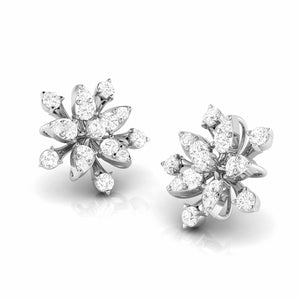 Beautiful Platinum Earrings with Diamonds for Women JL PT E ST 2043