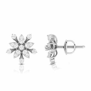 Beautiful Platinum Earrings with Diamonds for Women JL PT E ST 2043