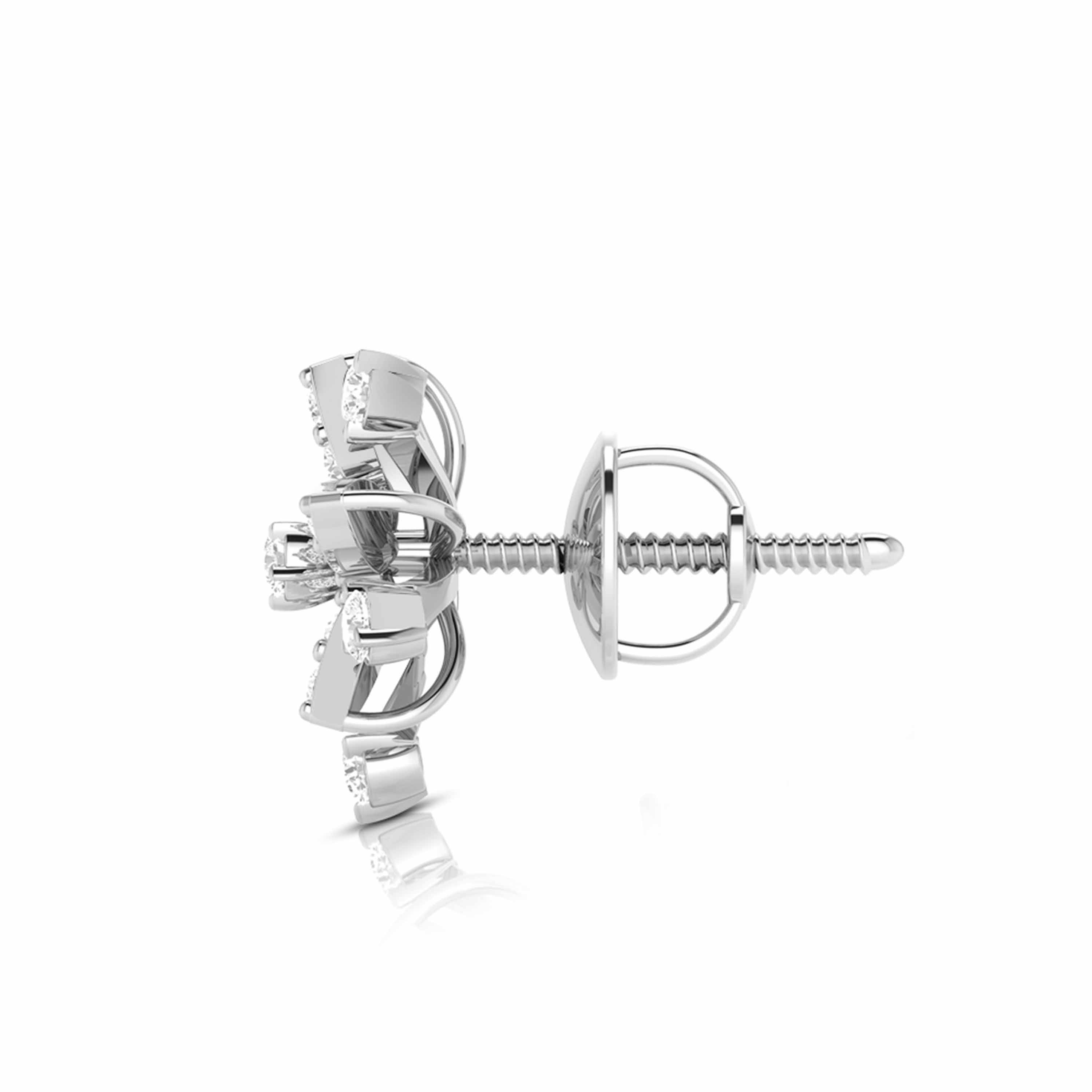 Beautiful Platinum Earrings with Diamonds for Women JL PT E ST 2043