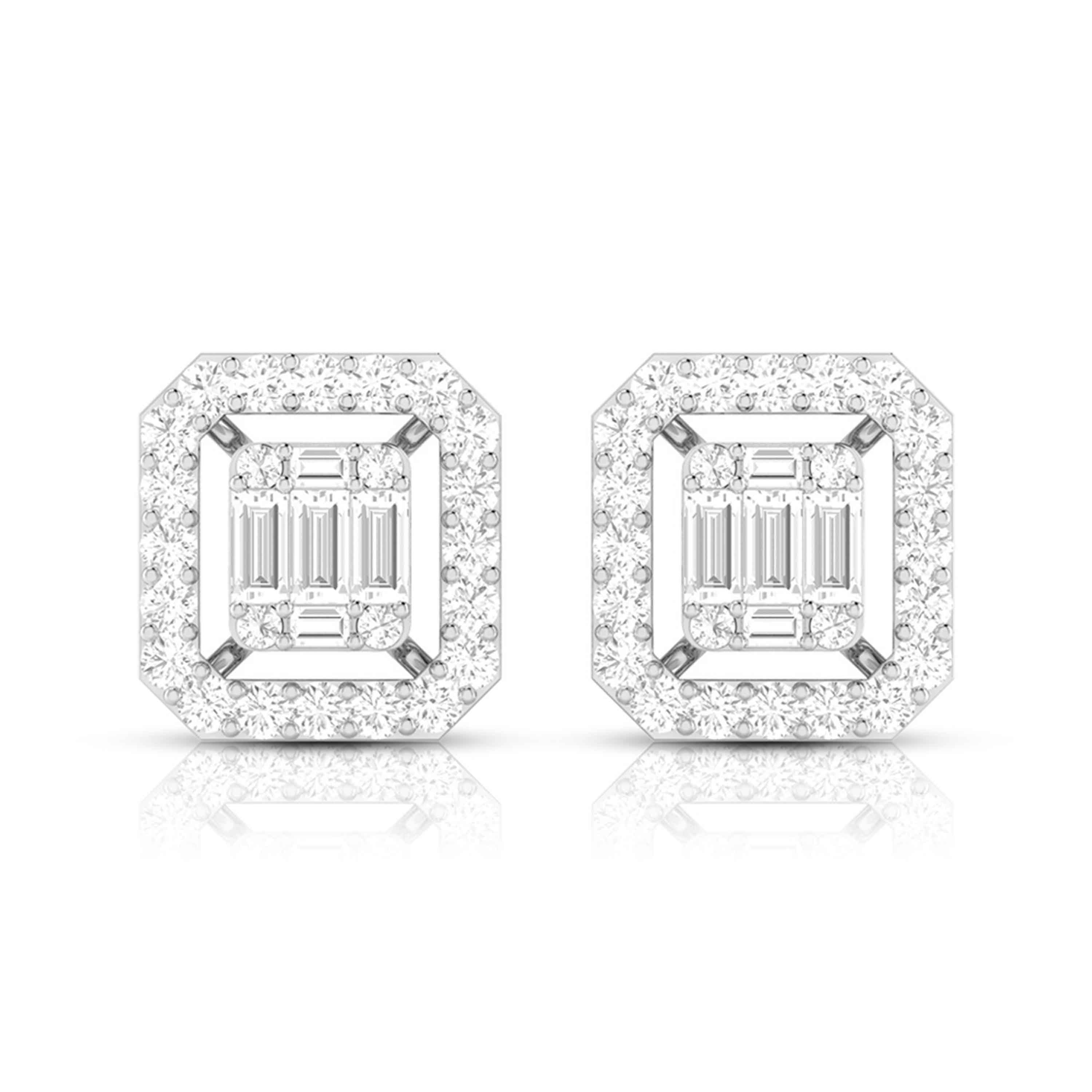 Beautiful Platinum Earrings with Diamonds for Women JL PT E ST 2051  VVS-GH Jewelove.US