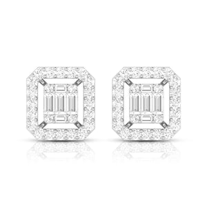 Beautiful Platinum Earrings with Diamonds for Women JL PT E ST 2051