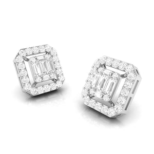 Beautiful Platinum Earrings with Diamonds for Women JL PT E ST 2051