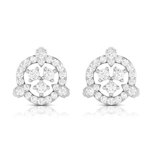 Beautiful Platinum Earrings with Diamonds for Women JL PT E ST 2058