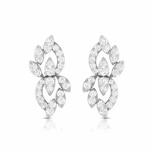 Beautiful Platinum Earrings with Diamonds for Women JL PT E ST 2059