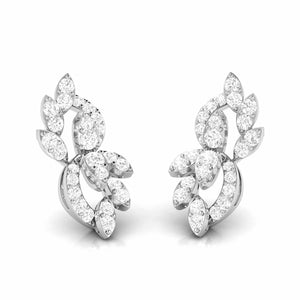 Beautiful Platinum Earrings with Diamonds for Women JL PT E ST 2059