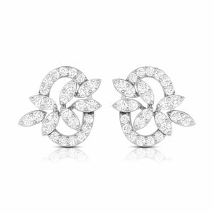 Beautiful Platinum Earrings with Diamonds for Women JL PT E ST 2060   Jewelove.US