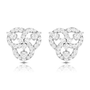 Beautiful Platinum Earrings with Diamonds for Women JL PT E ST 2061