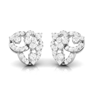 Beautiful Platinum Earrings with Diamonds for Women JL PT E ST 2061