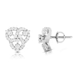 Load image into Gallery viewer, Beautiful Platinum Earrings with Diamonds for Women JL PT E ST 2061
