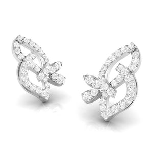Beautiful Platinum Earrings with Diamonds for Women JL PT E ST 2063