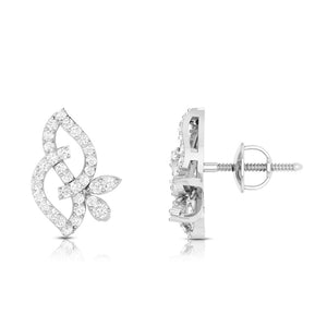 Beautiful Platinum Earrings with Diamonds for Women JL PT E ST 2063