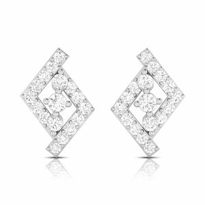 Beautiful Platinum Earrings with Diamonds for Women JL PT E ST 2064