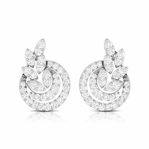 Beautiful Platinum Earrings with Diamonds for Women JL PT E ST 2065