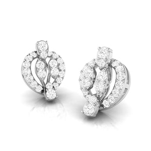 Beautiful Platinum Earrings with Diamonds for Women  JL PT E ST 2071   Jewelove.US