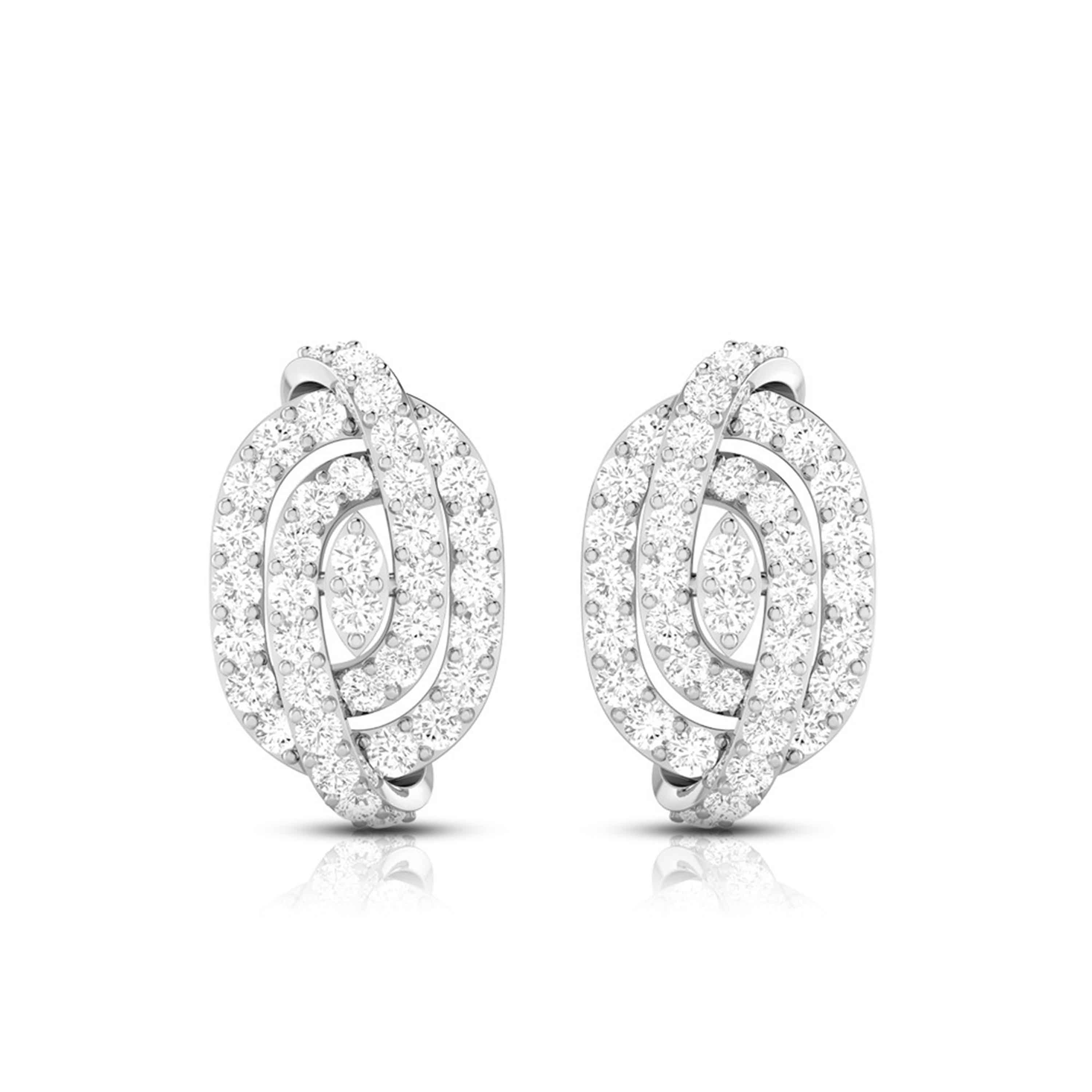 Beautiful Platinum Earrings with Diamonds for Women JL PT E ST 2072   Jewelove.US