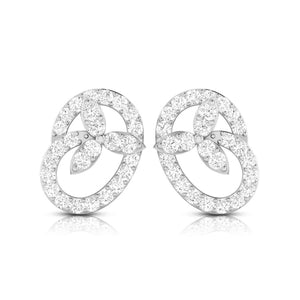 Beautiful Platinum Earrings with Diamonds for Women JL PT E ST 2090   Jewelove.US