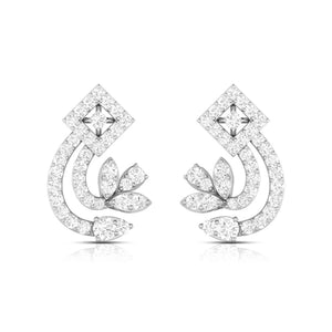 Beautiful Platinum Earrings with Diamonds for Women JL PT E ST 2093  VVS-GH Jewelove.US