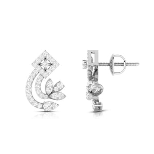 Beautiful Platinum Earrings with Diamonds for Women JL PT E ST 2093   Jewelove.US