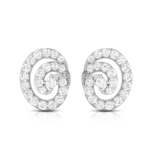Beautiful Platinum Earrings with Diamonds for Women JL PT E ST 2100   Jewelove.US