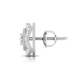 Load image into Gallery viewer, Platinum Circle Earrings with Diamonds for Women JL PT E ST 2101
