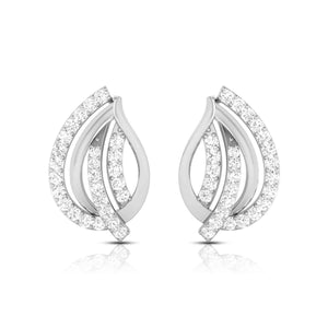 Beautiful Platinum Earrings with Diamonds for Women JL PT E ST 2103