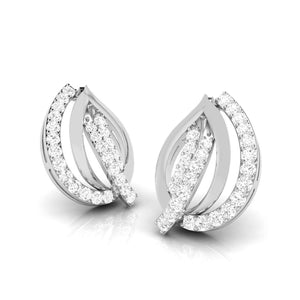 Beautiful Platinum Earrings with Diamonds for Women JL PT E ST 2103