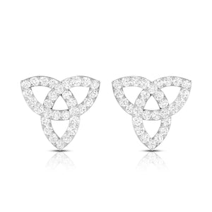 Beautiful Platinum Earrings with Diamonds for Women JL PT E ST 2104
