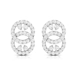 Load image into Gallery viewer, Beautiful Platinum Earrings with Diamonds for Women JL PT E ST 2106
