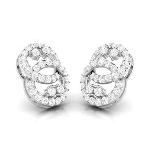 Beautiful Platinum Earrings with Diamonds for Women JL PT E ST 2106