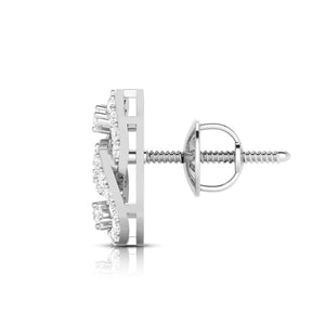 Beautiful Platinum Earrings with Diamonds for Women JL PT E ST 2106