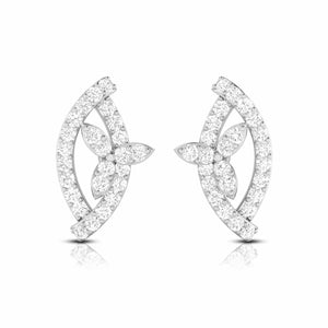Beautiful Platinum Earrings with Diamonds for Women JL PT E ST 2107
