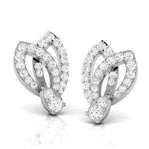 Beautiful Platinum Earrings with Diamonds JL PT E ST 2201