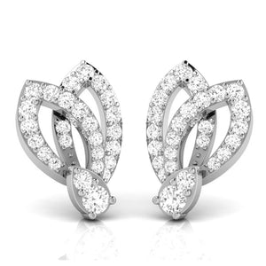 Beautiful Platinum Earrings with Diamonds JL PT E ST 2201