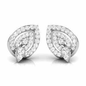Beautiful Platinum Earrings with Diamonds JL PT E ST 2204