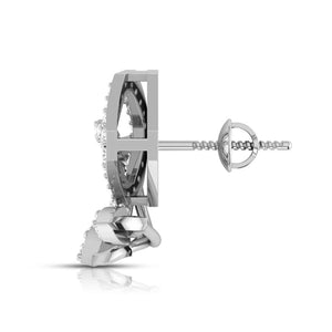 Beautiful Platinum Earrings with Diamonds JL PT E ST 2205