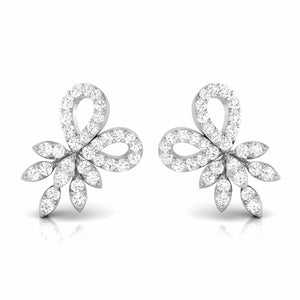 Beautiful Platinum Earrings with Diamonds JL PT E ST 2206