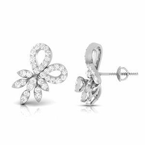 Beautiful Platinum Earrings with Diamonds JL PT E ST 2206