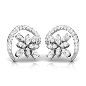 Beautiful Platinum Earrings with Diamonds JL PT E ST 2207