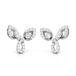 Beautiful Platinum Earrings with Diamonds JL PT E ST 2208