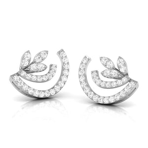 Beautiful Platinum Earrings with Diamonds JL PT E ST 2209