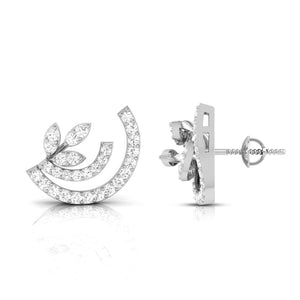 Beautiful Platinum Earrings with Diamonds JL PT E ST 2209