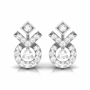 Platinum Earrings with Diamonds JL PT E ST 2210