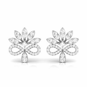Beautiful Platinum Earrings with Diamonds JL PT E ST 2211
